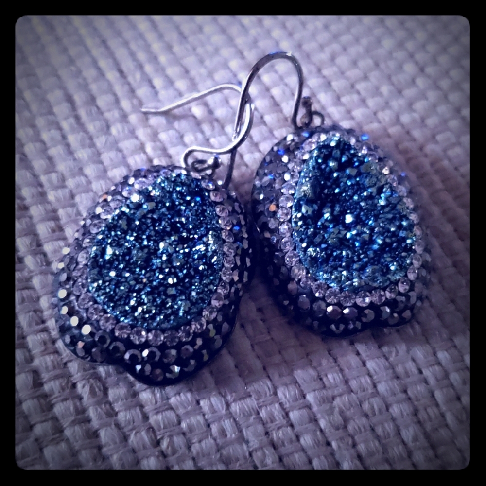 Druzy earrings 925 Caribbean